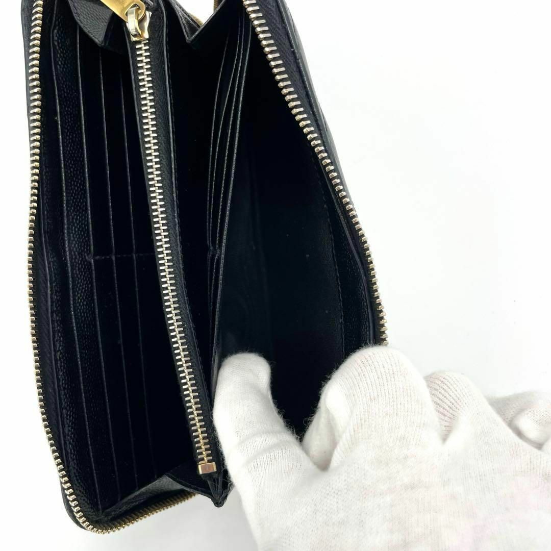 SAINT LAURENT - 【美品】サンローランパリ 長財布 YSL キャビア SAINT LAURENT - 【美品】サンローランパリ 長財布 YSL キャビア