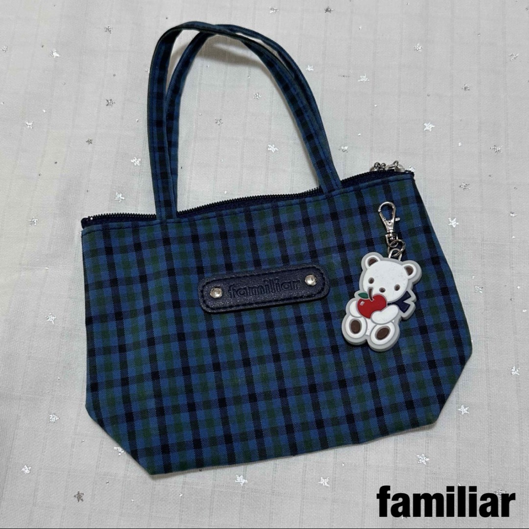 familiar - ファミリア ミニミニトートバッグ チェックの通販 by familiar - ファミリア ミニミニトートバッグ チェックの通販 by