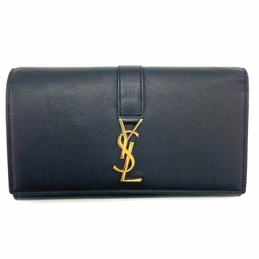 SAINT LAURENT - 【美品】サンローラン 長財布 YSLライン ラージ SAINT LAURENT - 【美品】サンローラン 長財布 YSLライン ラージ