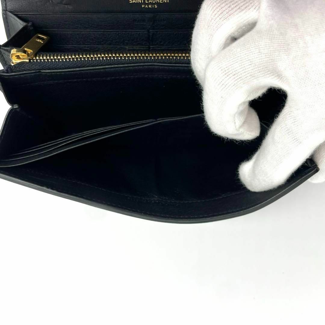 SAINT LAURENT - 【美品】サンローラン 長財布 YSLライン ラージ SAINT LAURENT - 【美品】サンローラン 長財布 YSLライン ラージ