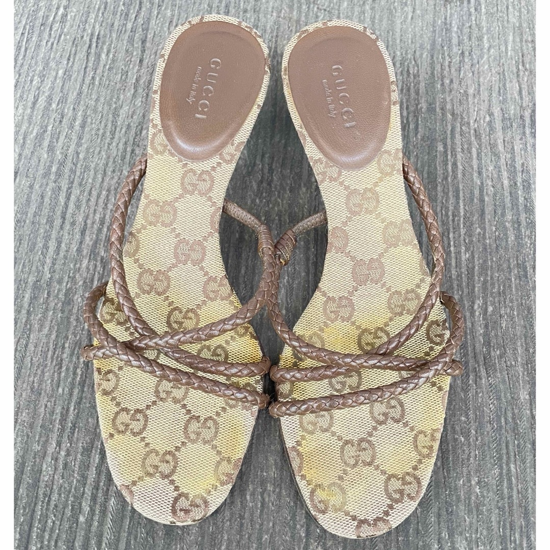 GUCCI - 【人気】GUCCIのサンダル GGキャンバス/レザーの通販 by GUCCI - 【人気】GUCCIのサンダル GGキャンバス/レザーの通販 by
