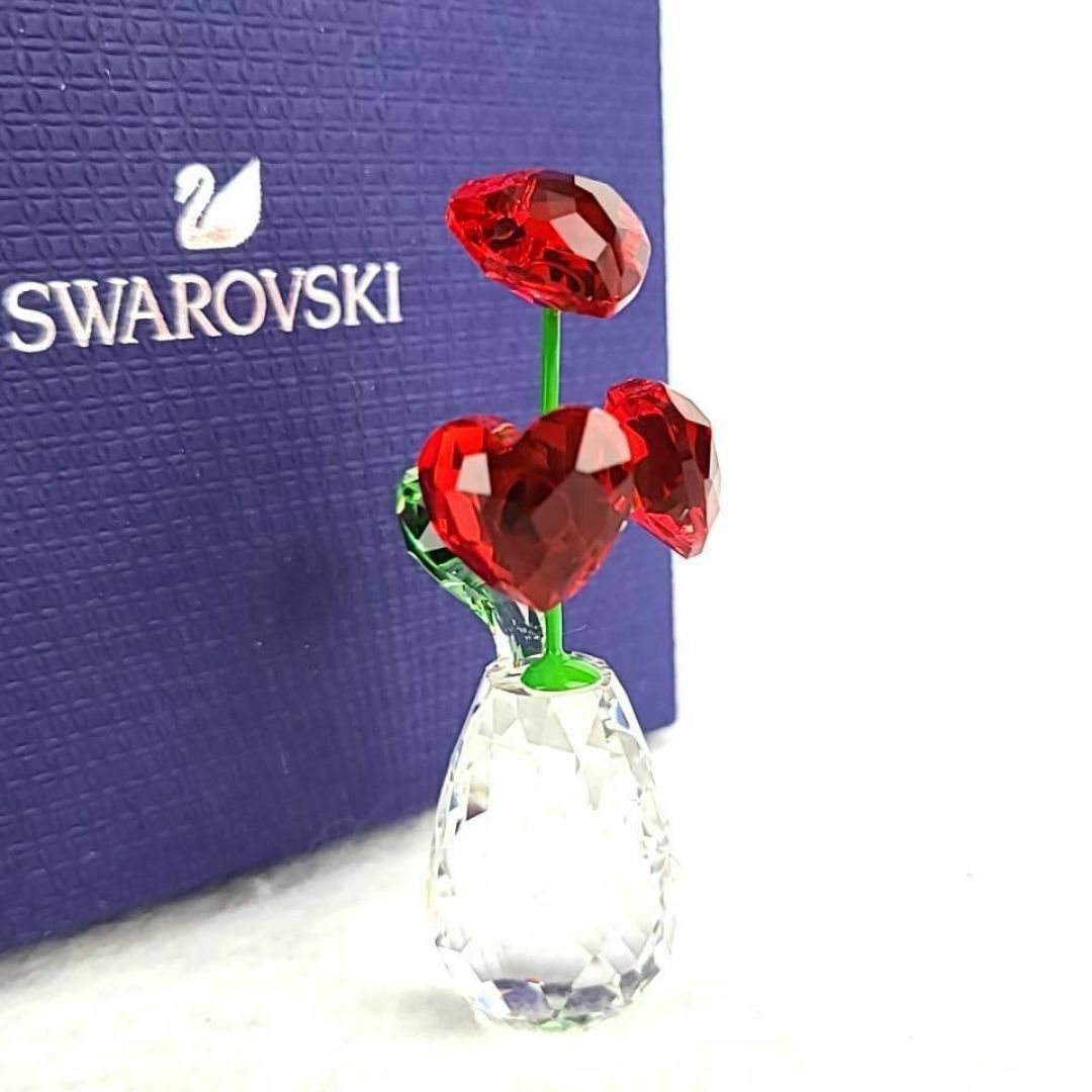 【完売】 SWAROVSKI ハート ロッキングフラワー ・美品・スワロフスキー - 置物