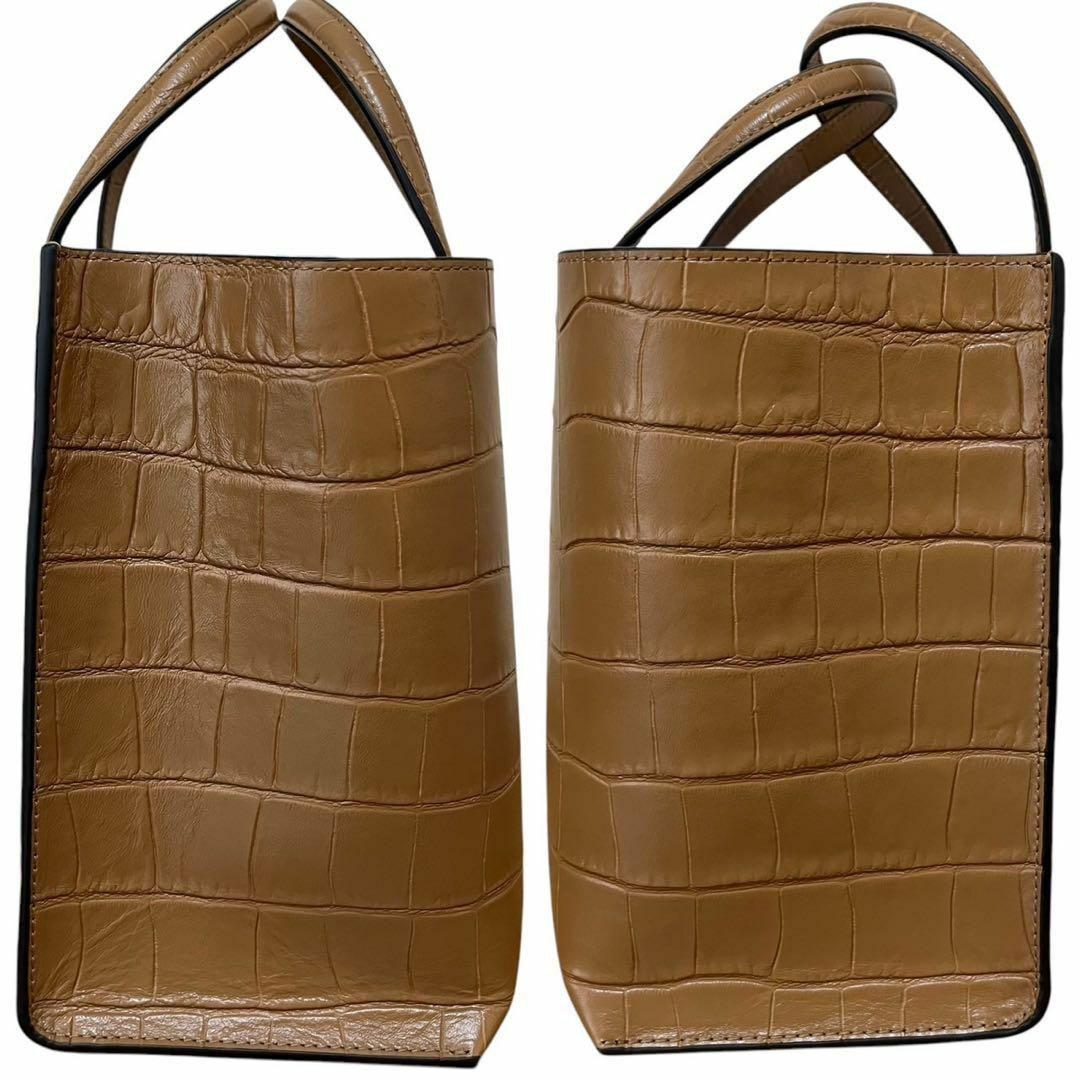 FURLA - 現行近 美品 フルラ ハンドバッグ 手さげ クロコ型押し FURLA - 現行近 美品 フルラ ハンドバッグ 手さげ クロコ型押し