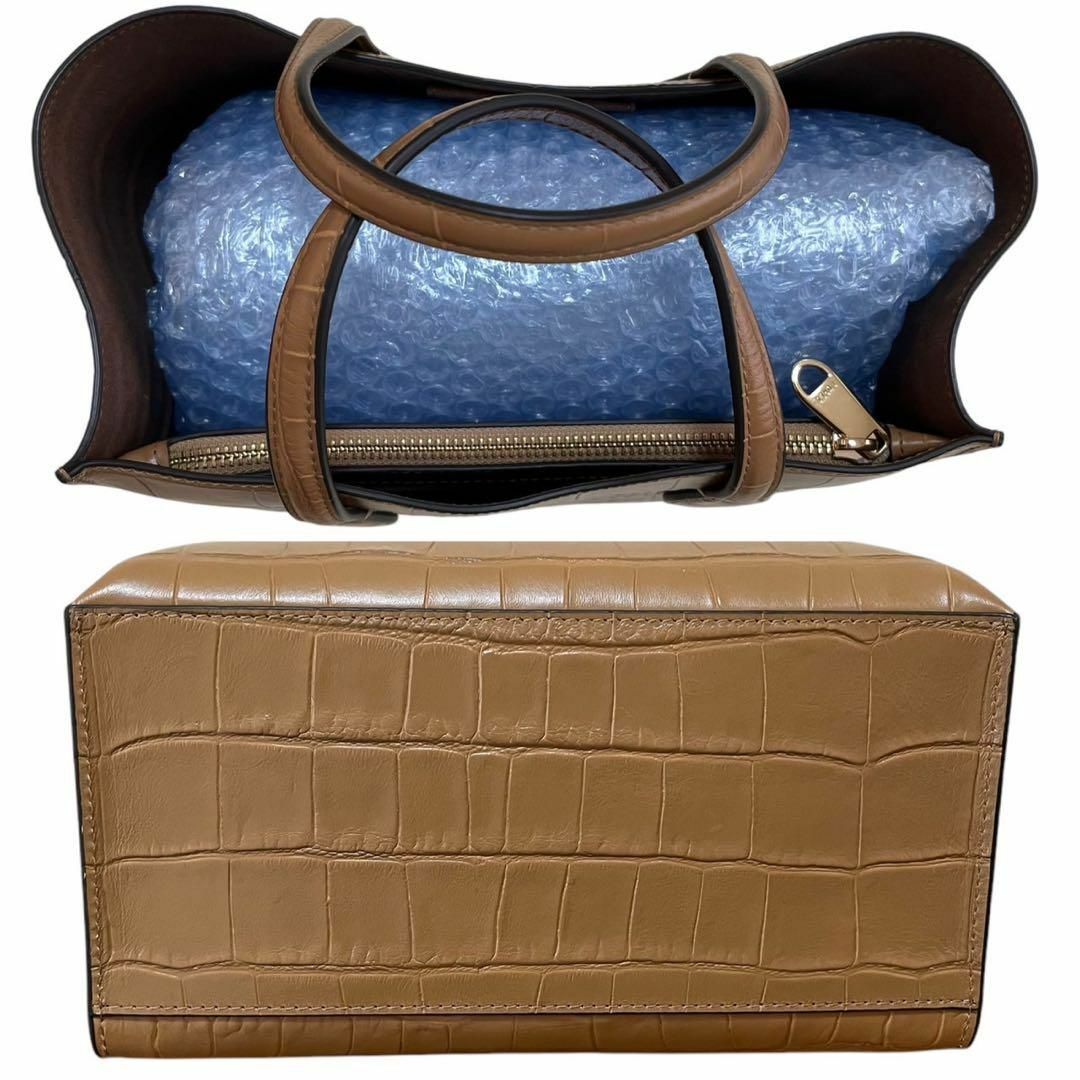 FURLA - 現行近 美品 フルラ ハンドバッグ 手さげ クロコ型押し FURLA - 現行近 美品 フルラ ハンドバッグ 手さげ クロコ型押し