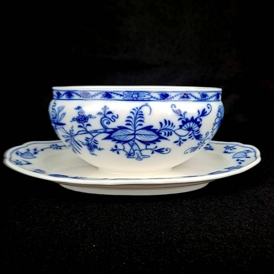 MEISSEN - ♪良品♪マイセン ブルーオニオン ソースポット MEISSEN - ♪良品♪マイセン ブルーオニオン ソースポット