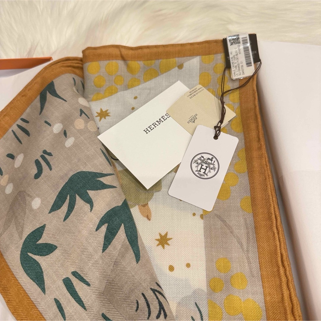 HERMES - 【新品未使用】エルメス カレジェアン カシミアシルク HERMES - 【新品未使用】エルメス カレジェアン カシミアシルク