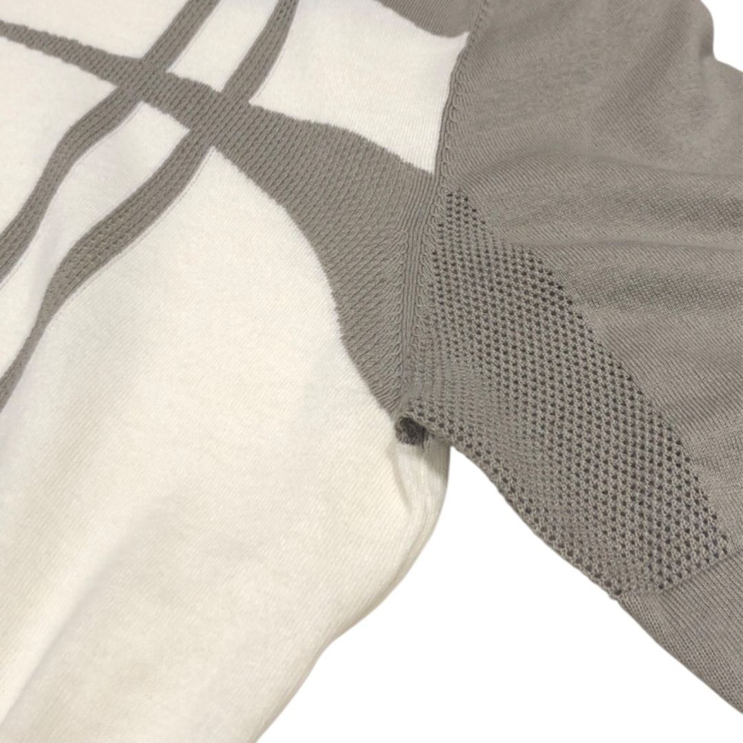 HERMES - エルメス HERMES カシミヤ混デザインニットTシャツ HERMES - エルメス HERMES カシミヤ混デザインニットTシャツ