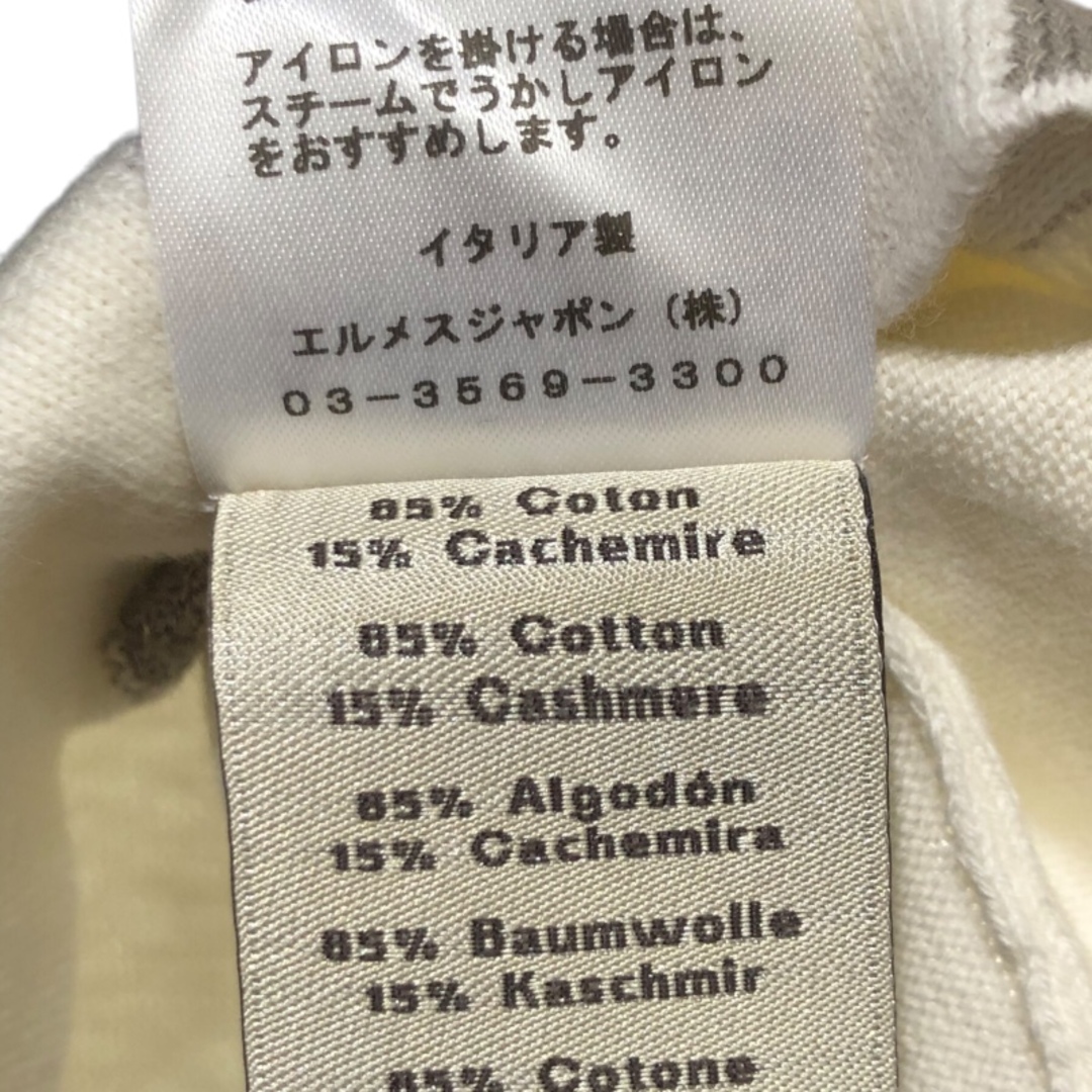 HERMES - エルメス HERMES カシミヤ混デザインニットTシャツ HERMES - エルメス HERMES カシミヤ混デザインニットTシャツ