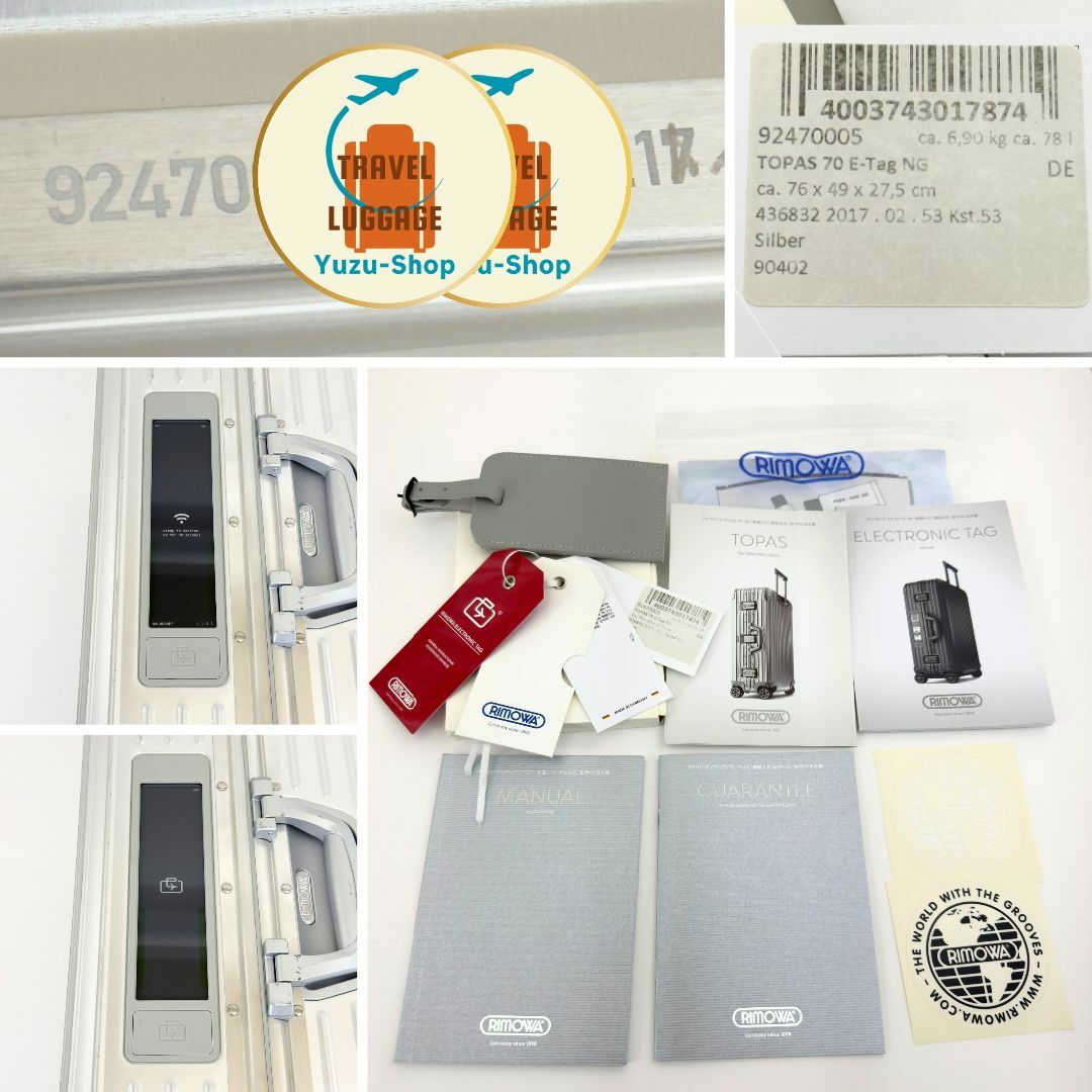 RIMOWA - 美品 リモワ トパーズ 電子タグ 78L 4輪 TSAロック RIMOWA - 美品 リモワ トパーズ 電子タグ 78L 4輪 TSAロック