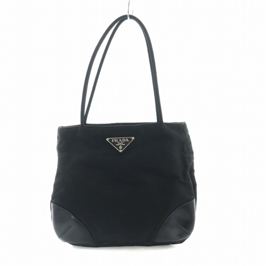 PRADA - プラダ ハンドバッグ トート ナイロン レザー 三角 PRADA - プラダ ハンドバッグ トート ナイロン レザー 三角