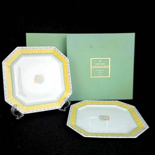 ♪美品♪ベルナルド リモージュ プーケット スクエアプレート 2枚 箱つき 角皿(食器)