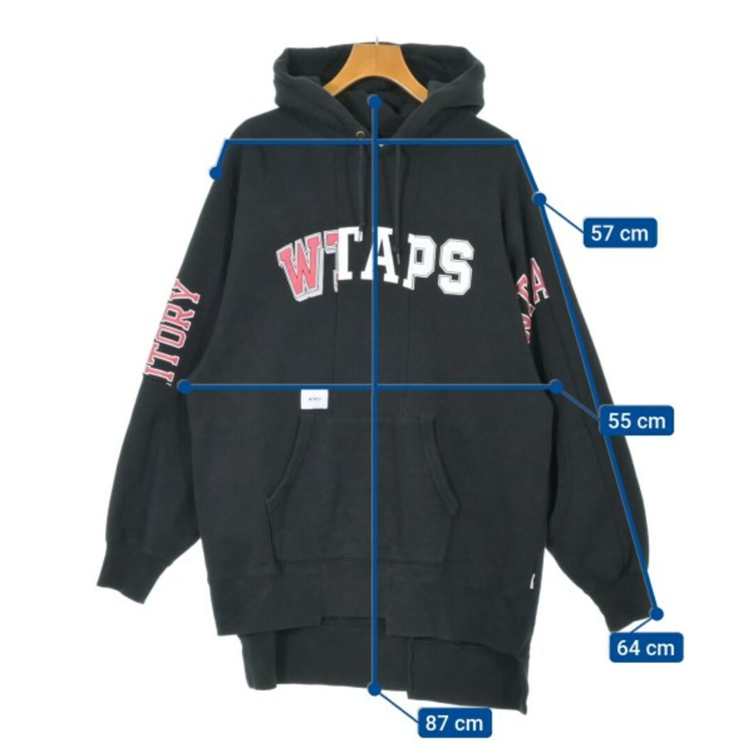 WTAPS ダブルタップス パーカー 04(XL位) 黒 【古着】【中古】の WTAPS ダブルタップス パーカー 04(XL位) 黒 【古着】【中古】の
