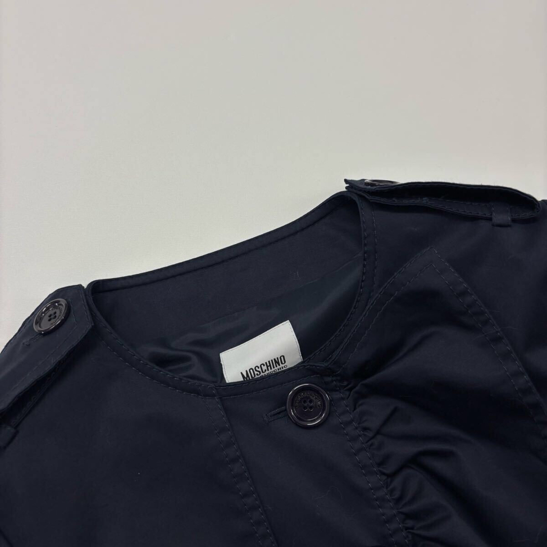 MOSCHINO - MOSCHINO モスキーノ フリル トレンチ コート MOSCHINO - MOSCHINO モスキーノ フリル トレンチ コート