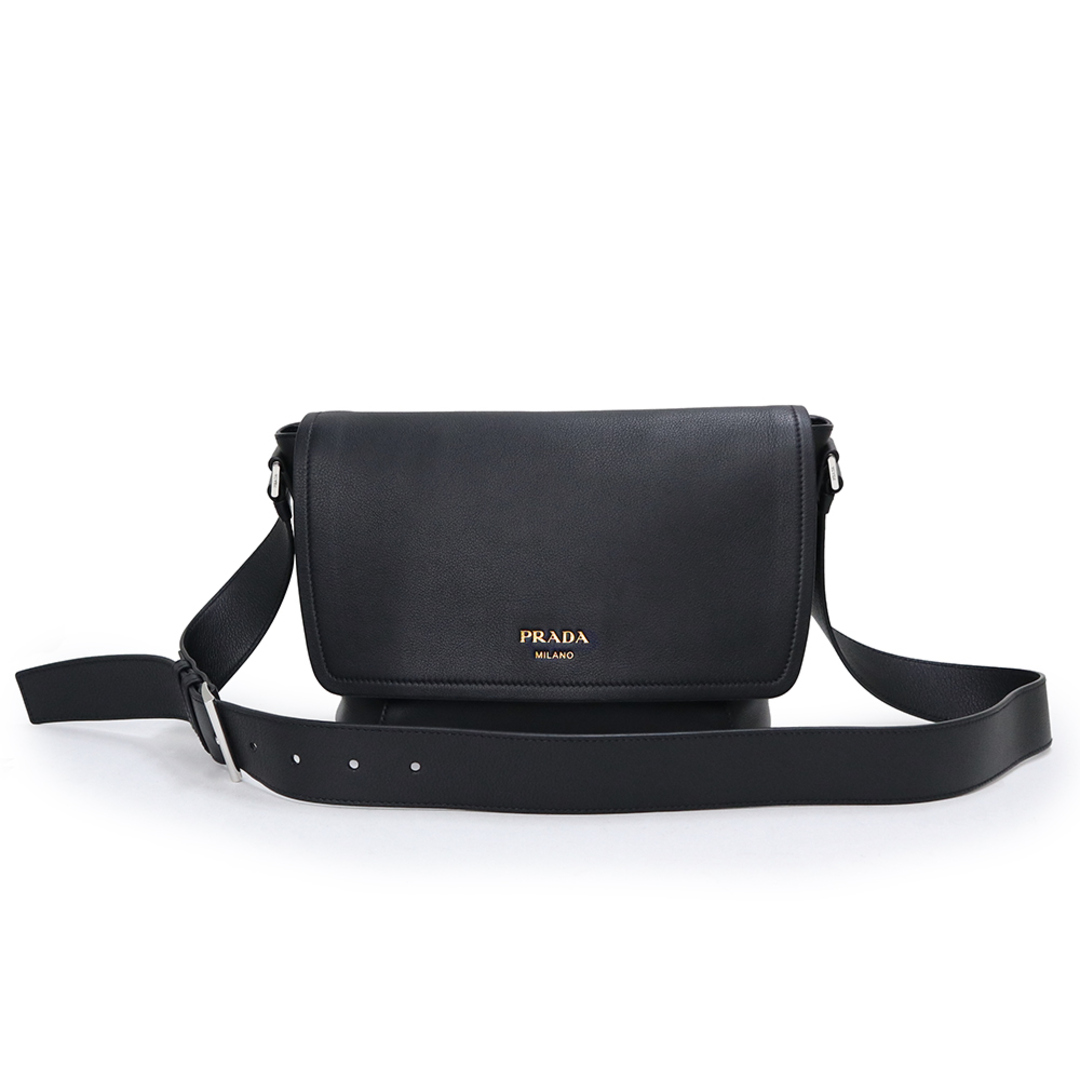 PRADA - プラダ ショルダーバッグ 斜め掛け ソフトグレイン PRADA - プラダ ショルダーバッグ 斜め掛け ソフトグレイン