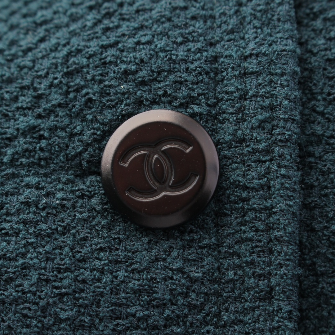 CHANEL - シャネル 98A ウール ツイード ココマークボタン CHANEL - シャネル 98A ウール ツイード ココマークボタン