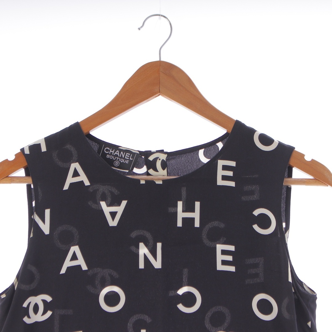 CHANEL - シャネル 97P シルク ココマーク ロゴ 総柄 CHANEL - シャネル 97P シルク ココマーク ロゴ 総柄