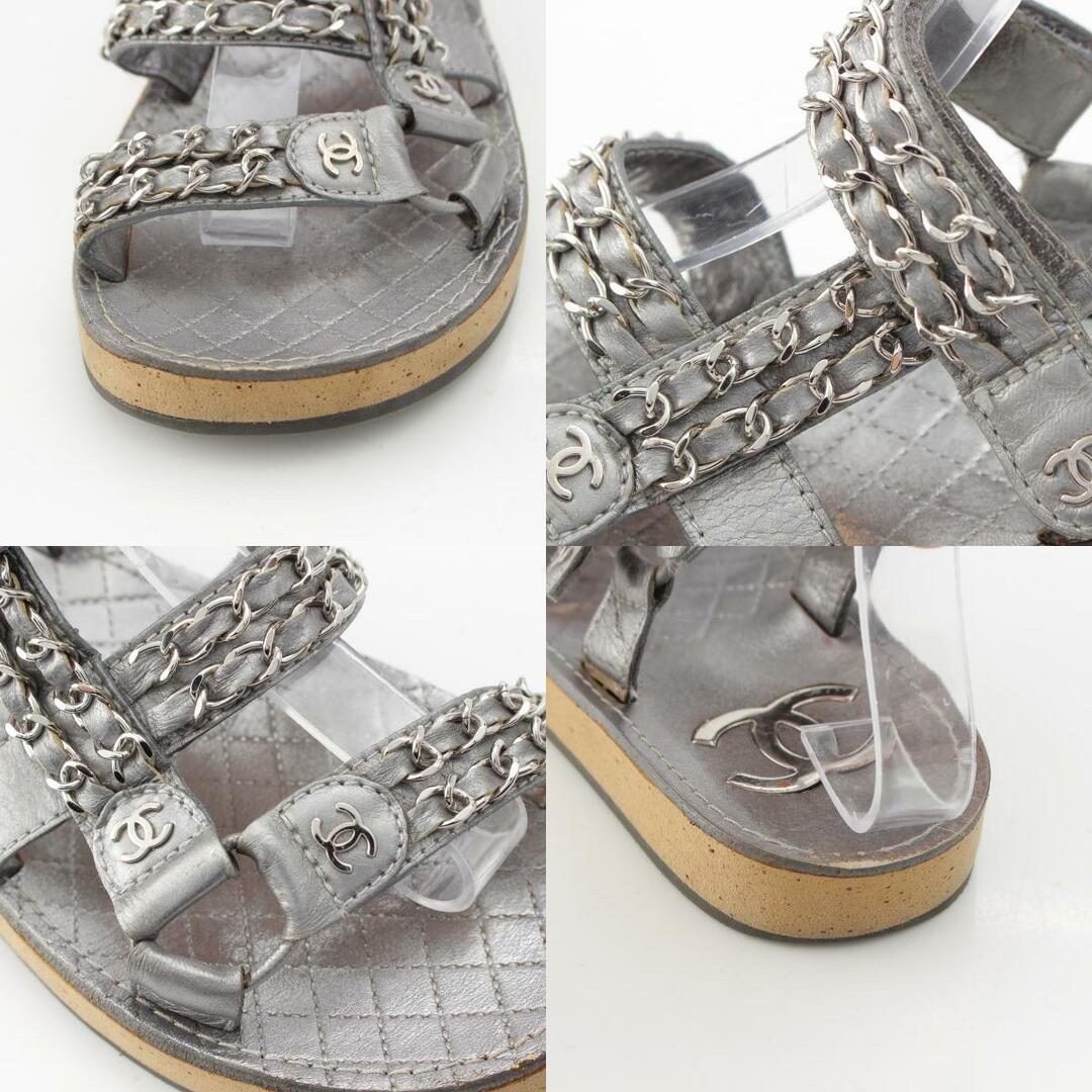 CHANEL - シャネル レザー ココマーク チェーンベルト CHANEL - シャネル レザー ココマーク チェーンベルト