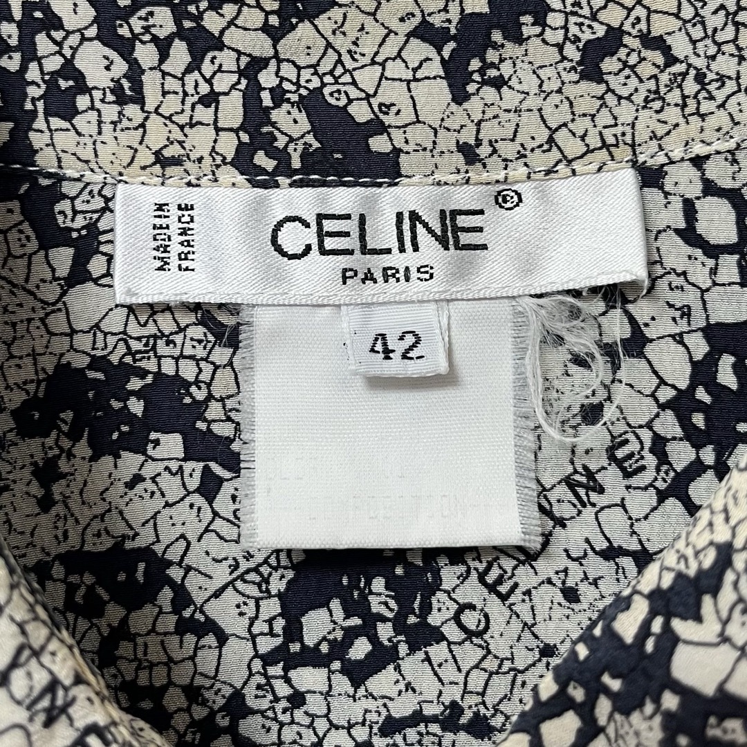 CELINE - CELINE セリーヌ シャツワンピース ロングシャツの通販 CELINE - CELINE セリーヌ シャツワンピース ロングシャツの通販