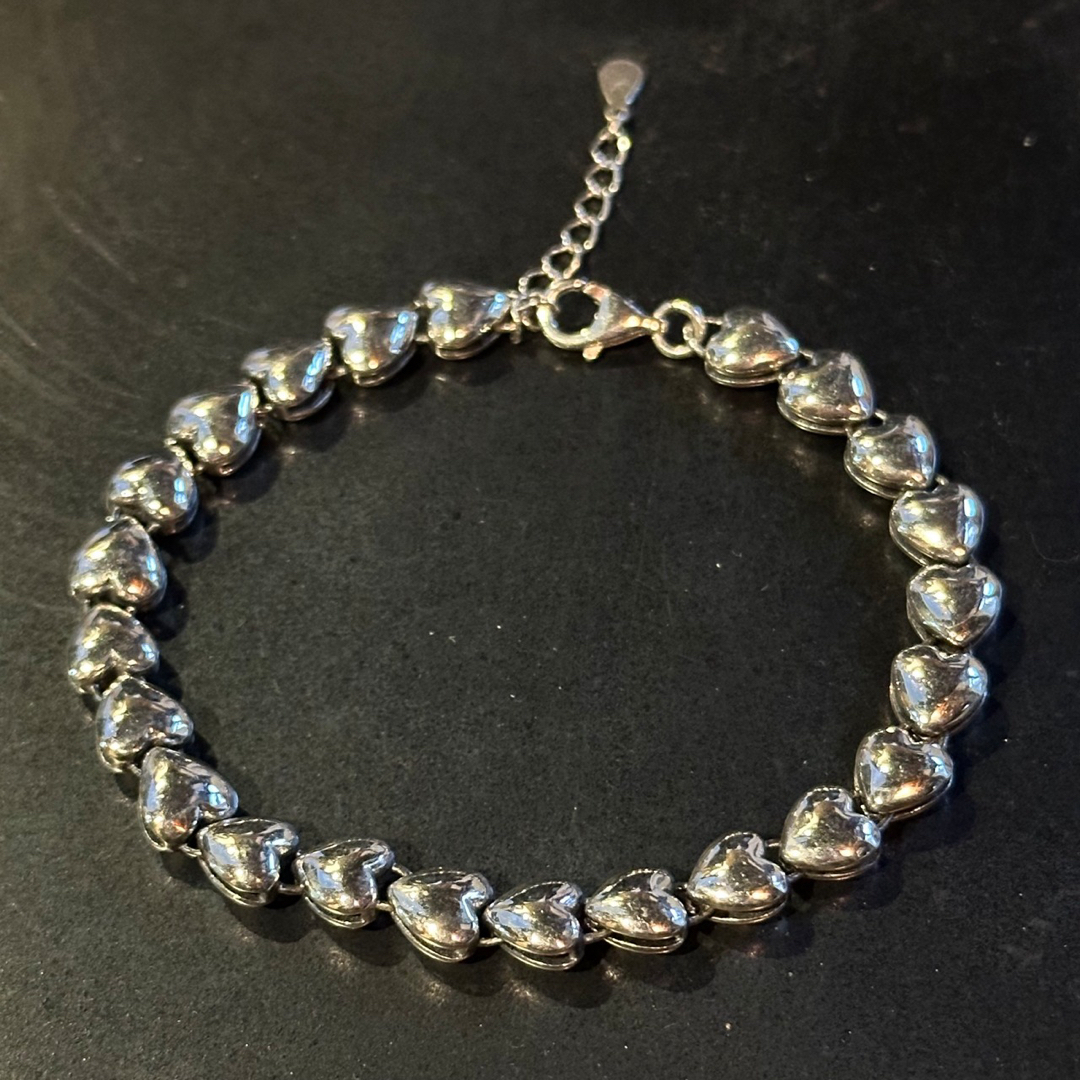 SILVER925 HEART BRACELET/シルバー/ブレスレットの通販 by よし SILVER925 HEART BRACELET/シルバー/ブレスレットの通販 by よし