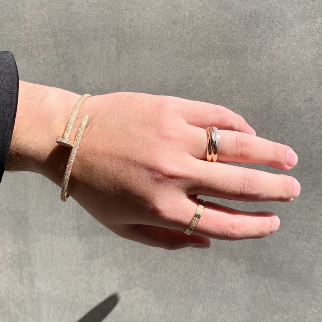 Cartier - 【仕上済】カルティエ トリニティリング 17号 ダイヤ Cartier - 【仕上済】カルティエ トリニティリング 17号 ダイヤ