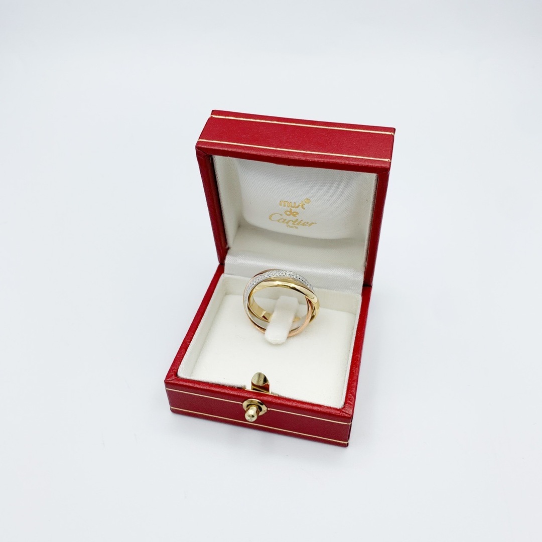 Cartier - 【仕上済】カルティエ トリニティリング 17号 ダイヤ Cartier - 【仕上済】カルティエ トリニティリング 17号 ダイヤ