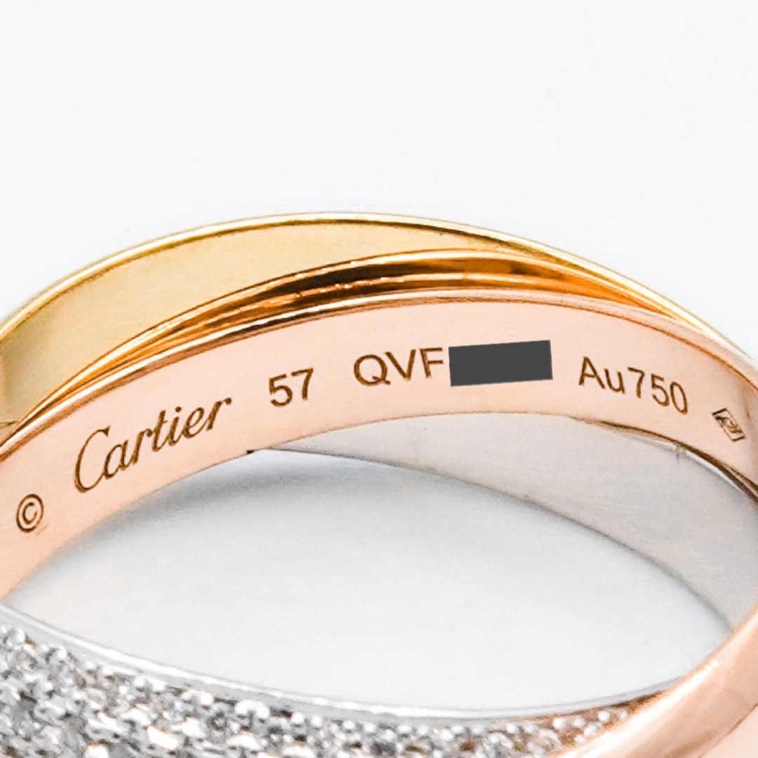 Cartier - 【仕上済】カルティエ トリニティリング 17号 ダイヤ Cartier - 【仕上済】カルティエ トリニティリング 17号 ダイヤ