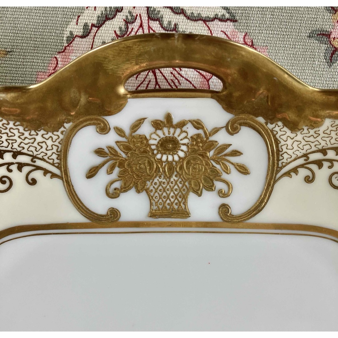 Noritake - オールドノリタケ 金盛上花籠図紋両耳皿の通販 by Noritake - オールドノリタケ 金盛上花籠図紋両耳皿の通販 by