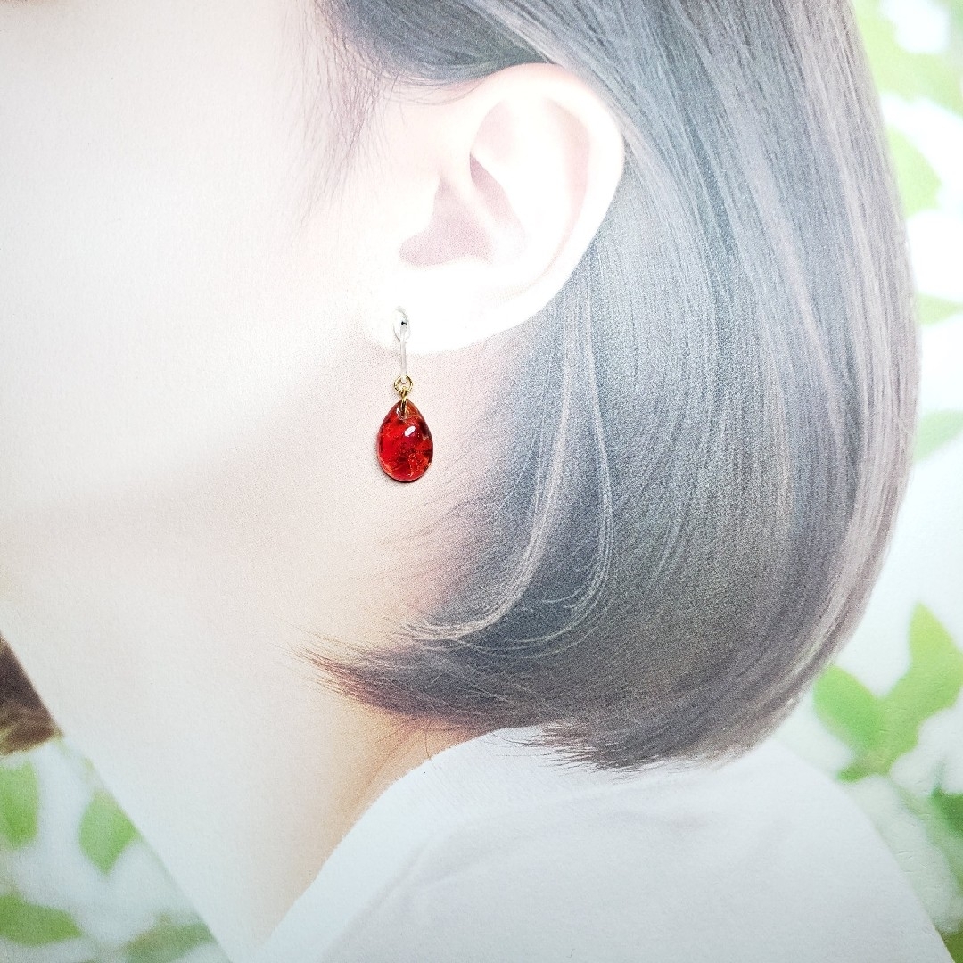 No.1564-D 琉球ガラス☆ちっちゃなしずく型☆ピアス・イヤリング No.1564-D 琉球ガラス☆ちっちゃなしずく型☆ピアス・イヤリング