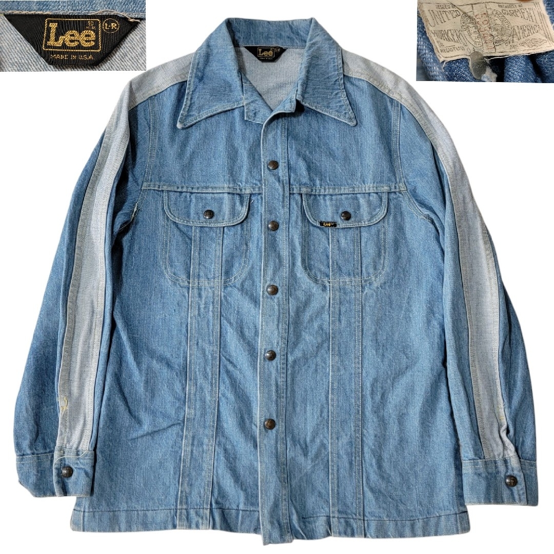 Lee - 希少型 USA製 70S リー Lee ブッシュジャケット L デニム Lee - 希少型 USA製 70S リー Lee ブッシュジャケット L デニム