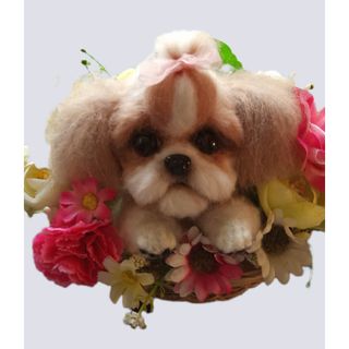 羊毛フェルト・シーズー・母の日ギフト・わんちゃん・犬の通販 羊毛フェルト・シーズー・母の日ギフト・わんちゃん・犬の通販
