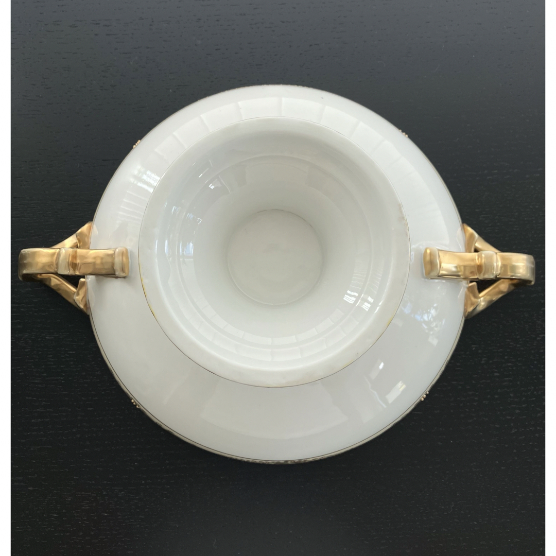 Noritake - オールドノリタケ 金盛上 河畔風景紋図両耳飾り大鉢 Noritake - オールドノリタケ 金盛上 河畔風景紋図両耳飾り大鉢
