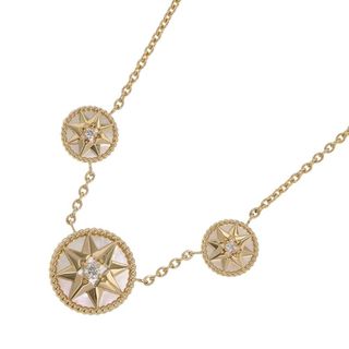 大量入荷 Dior - 限界 K18YG フラワー 真珠 パール ネックレス ディオール ネックレス(トップつき)