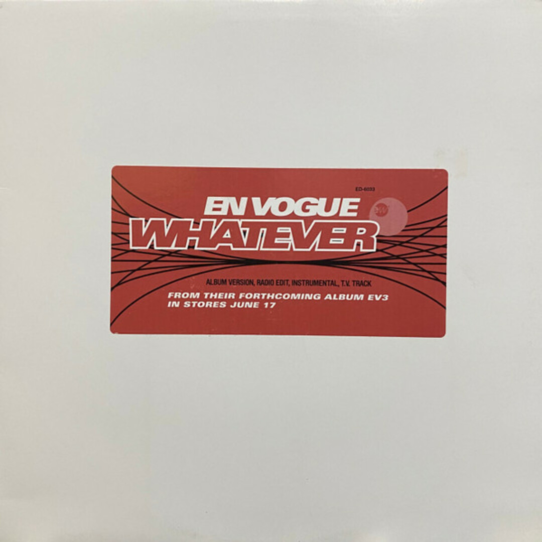米12” En Vogue Whatever ED6033 EastWest Records America /00250 エンタメ/ホビーのエンタメ その他(その他)の商品写真