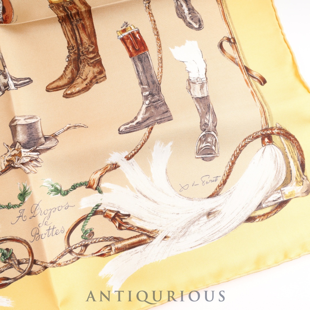 HERMES - エルメス スカーフ カレ45 A PROPOS DE BOTTES ブーツ HERMES - エルメス スカーフ カレ45 A PROPOS DE BOTTES ブーツ