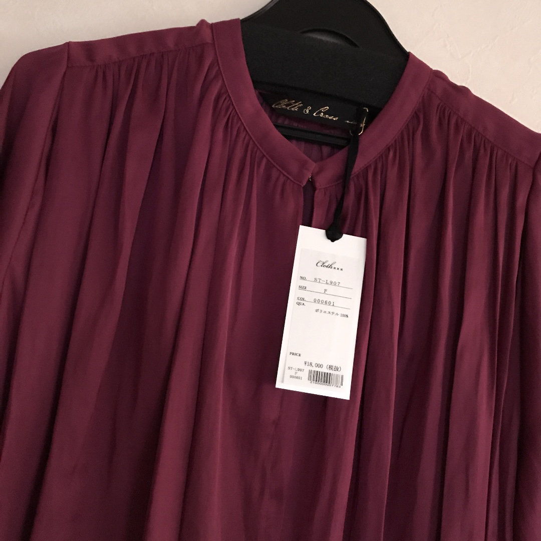 Hug O War - Cloth&Cross ヴィンテージ サテンブラウス wine 雅 Hug O War - Cloth&Cross ヴィンテージ サテンブラウス wine 雅