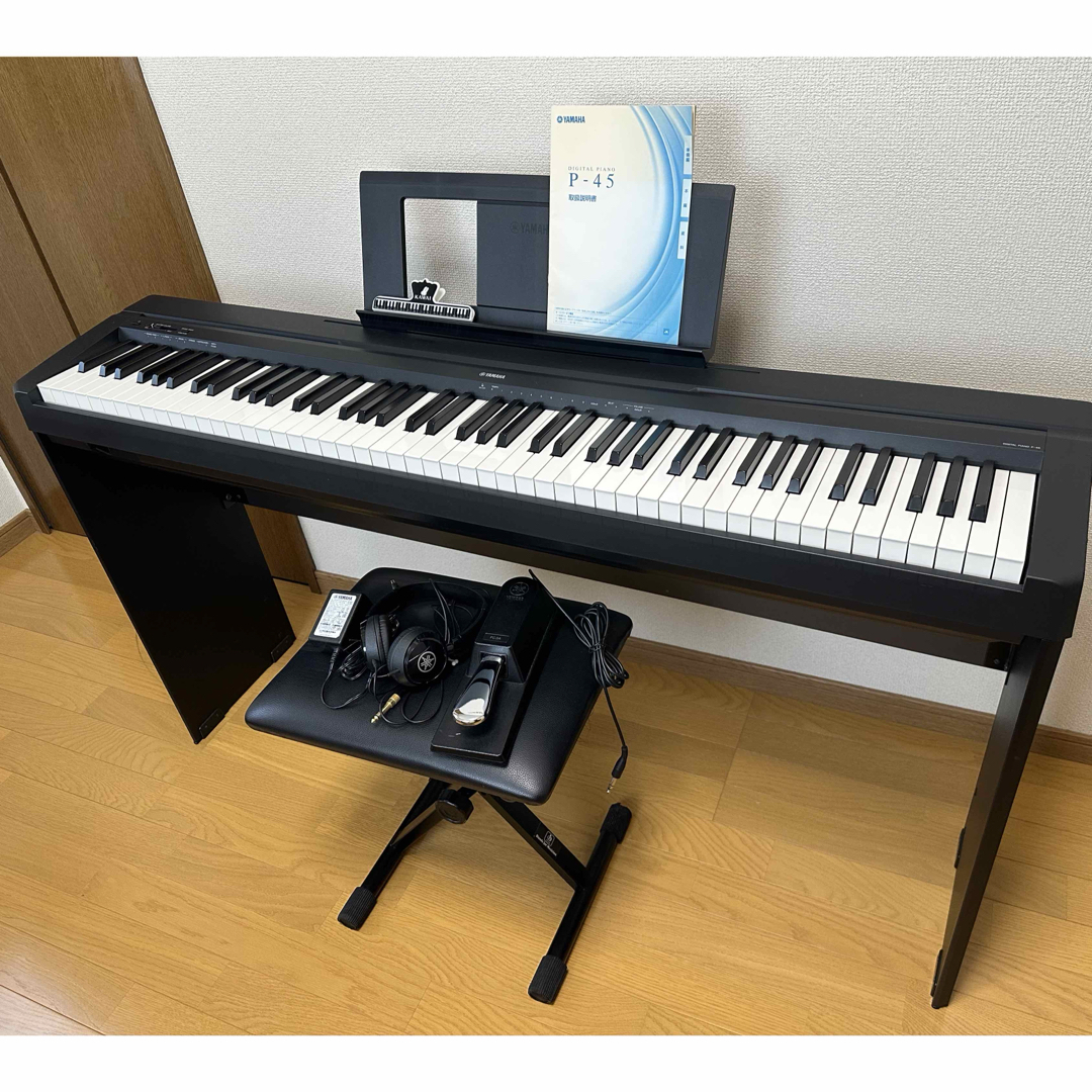 ヤマハ - YAMAHA P-45 電子ピアノ 88鍵 フルセット 2019年製の ヤマハ - YAMAHA P-45 電子ピアノ 88鍵 フルセット 2019年製の