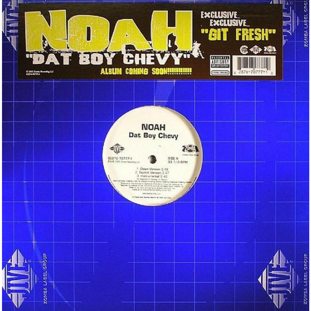 米12" Noah Dat Boy Chevy / Git Fresh 82876707771 Jive /00250 エンタメ/ホビーのエンタメ その他(その他)の商品写真
