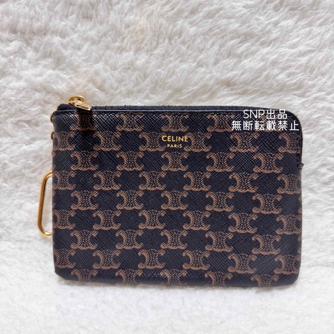 CELINE - セリーヌ フック付きコイン カードポーチ トリオンフ CELINE - セリーヌ フック付きコイン カードポーチ トリオンフ