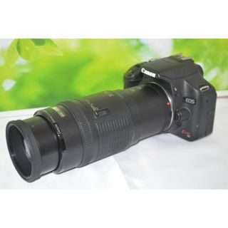 キヤノン(Canon)の美品 キャノン Canon kiss x3☆動画機能付☆望遠レンズ☆スマホに転送(デジタル一眼)
