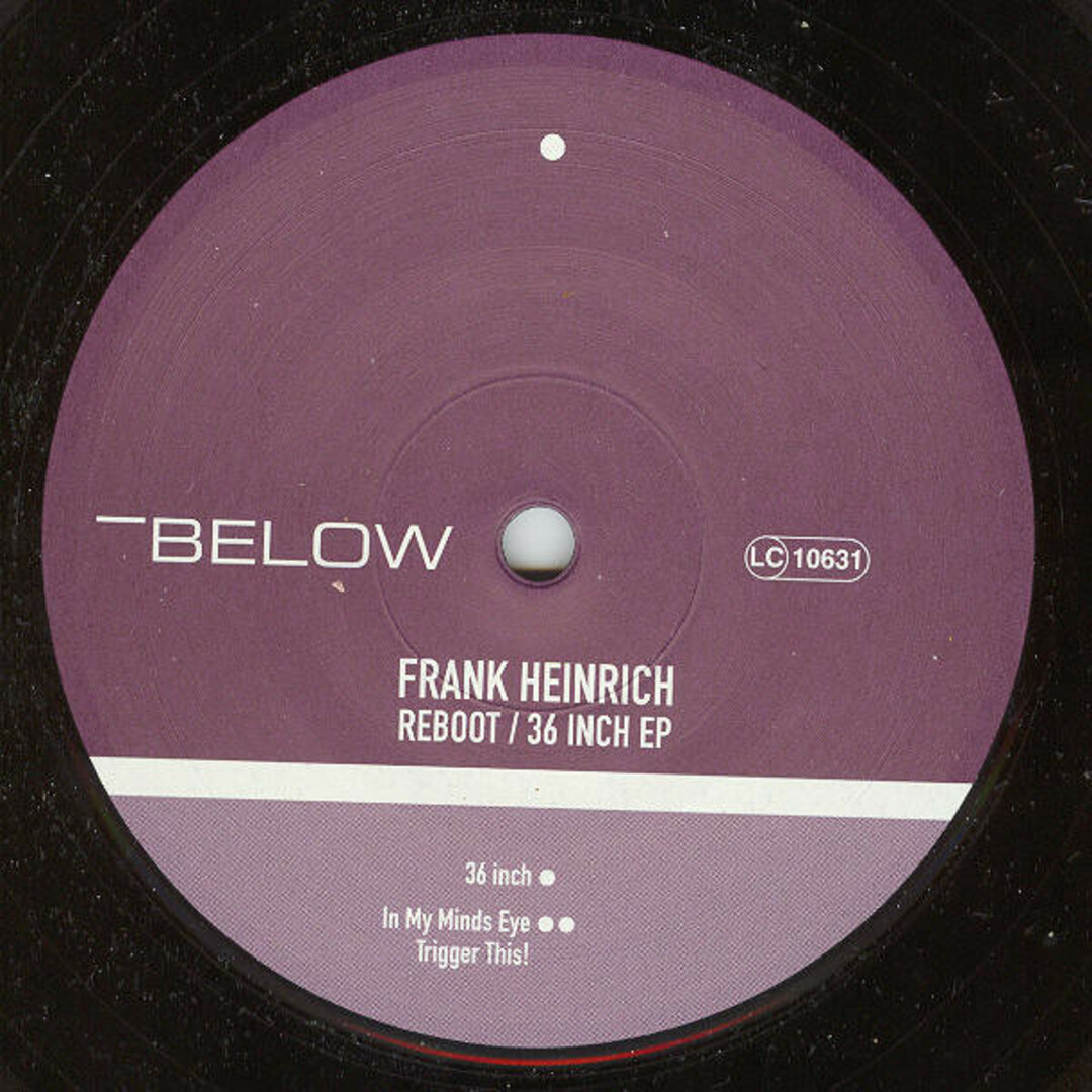 独12" Frank Heinrich / Reboot 36 Inch EP BELOW13 Below /00250 エンタメ/ホビーのエンタメ その他(その他)の商品写真
