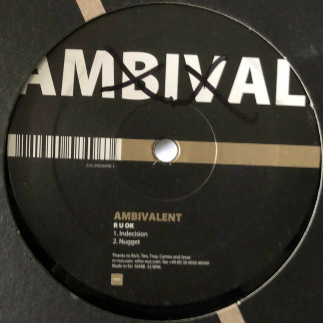 加12” Ambivalent R U OK M49 M_nus /00250 エンタメ/ホビーのエンタメ その他(その他)の商品写真
