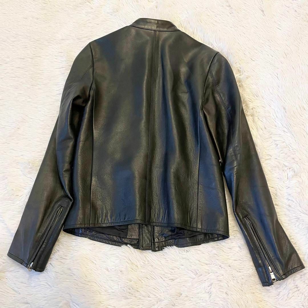 美品☆馬革 シングルライダースジャケット レザージャケット 美品☆馬革 シングルライダースジャケット レザージャケット