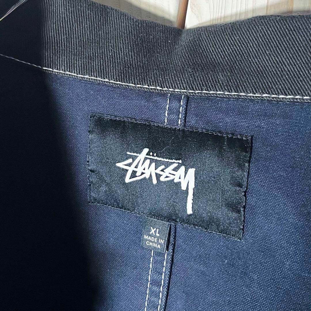 STUSSY - 【美品 XL】ステューシー 刺繍ロゴ ブラッシュド STUSSY - 【美品 XL】ステューシー 刺繍ロゴ ブラッシュド