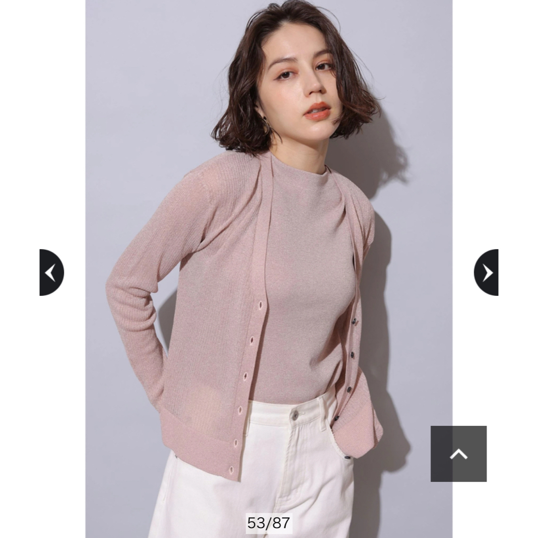 Mystrada - 美品 Arpege story ラメカーデアンサンブル ピンク M Mystrada - 美品 Arpege story ラメカーデアンサンブル ピンク M