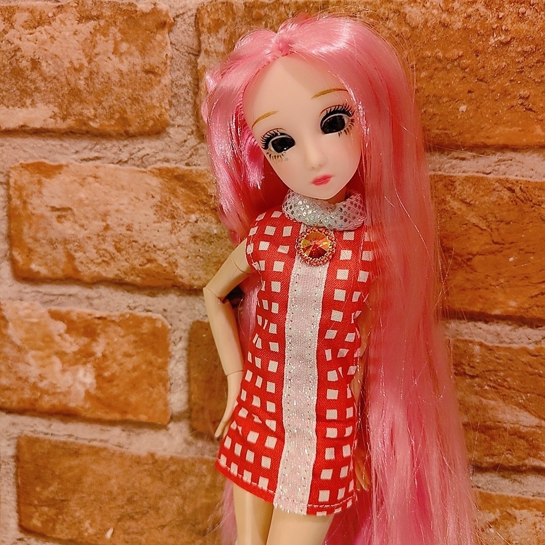 1/6ドール服✾22cmドールサイズ✾60'sレトロポップ✾ワンピース