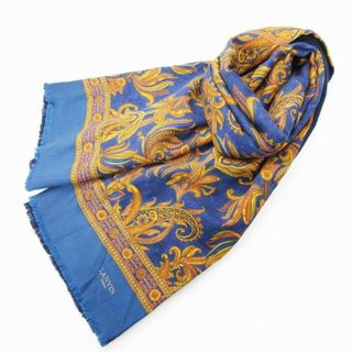 LANVIN - ランバン LANVIN マフラー スカーフ 絹 シルク 紺系 LANVIN - ランバン LANVIN マフラー スカーフ 絹 シルク 紺系