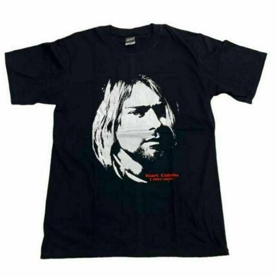 ニルヴァーナ 半袖Tシャツ カートコバーン バンドT ロックT 黒 L ニルヴァーナ 半袖Tシャツ カートコバーン バンドT ロックT 黒 L
