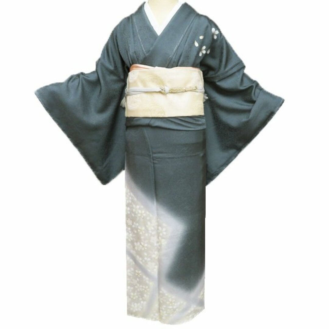 付下げ 付け下げ 訪問着 着物 未使用 正絹 袷 桜の図 地模様 桐 付下げ 付け下げ 訪問着 着物 未使用 正絹 袷 桜の図 地模様 桐