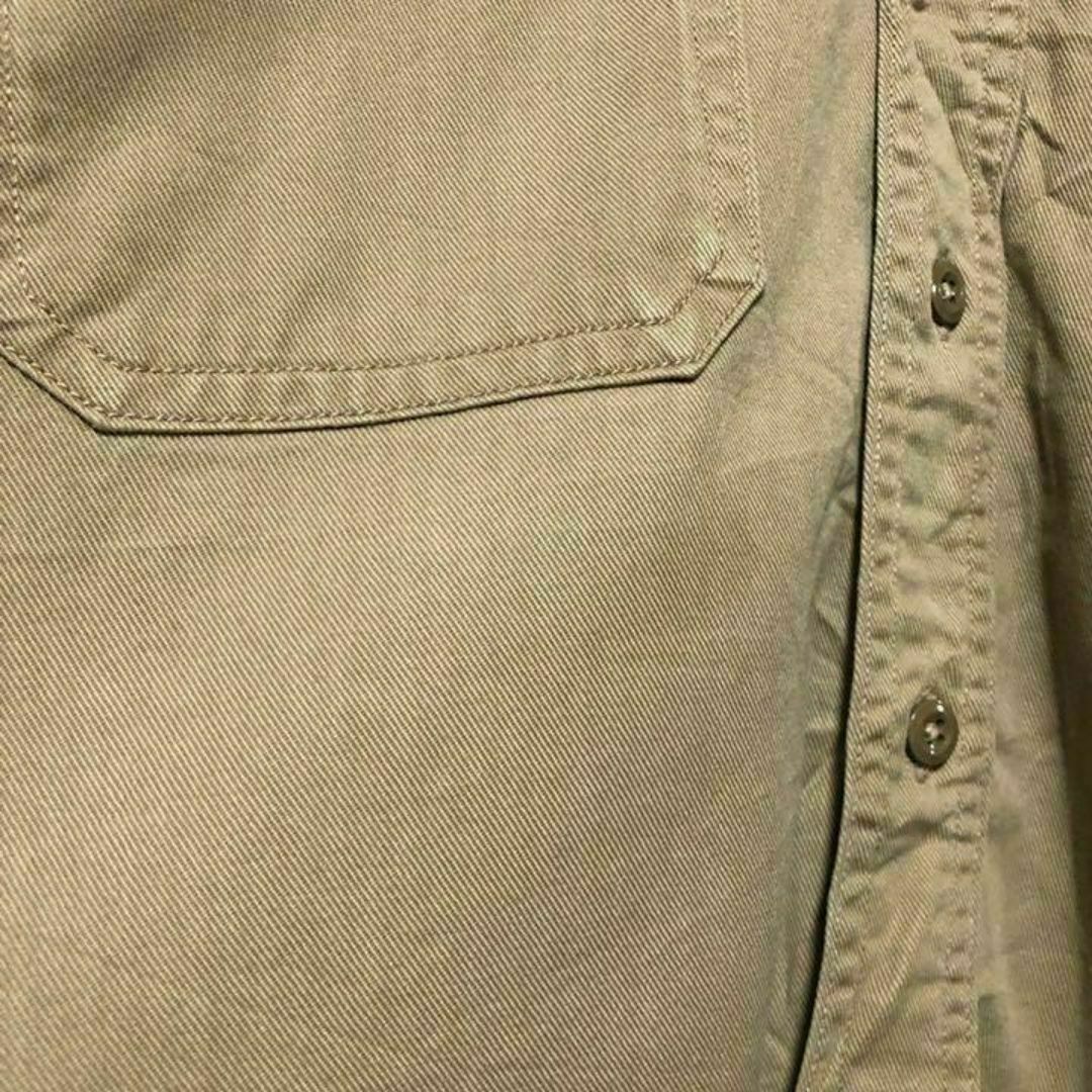 carhartt - 企業ロゴ ベージュ ワーク シャツ USA古着 90s carhartt - 企業ロゴ ベージュ ワーク シャツ USA古着 90s
