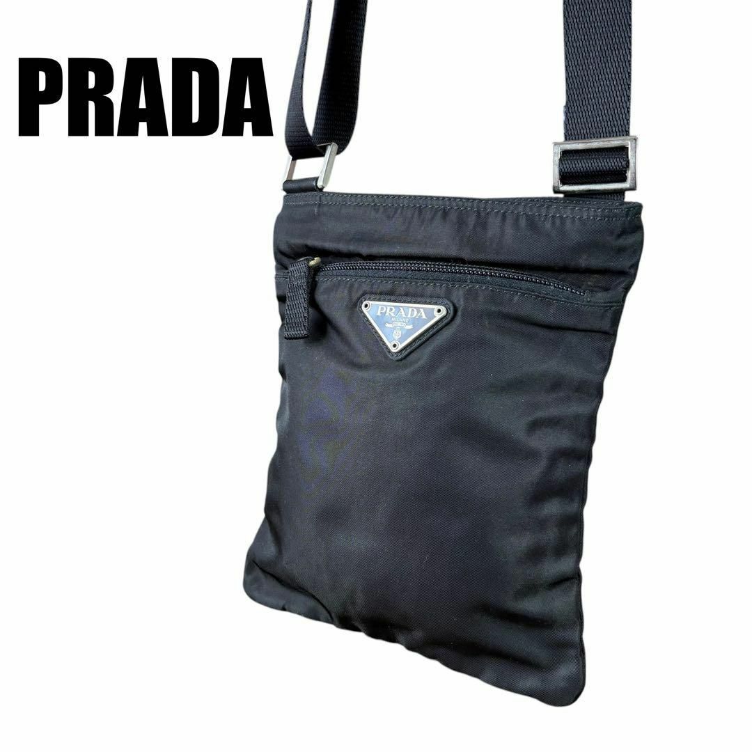 PRADA - PRADA ショルダーバッグ サコッシュ ナイロン 三角ロゴ PRADA - PRADA ショルダーバッグ サコッシュ ナイロン 三角ロゴ